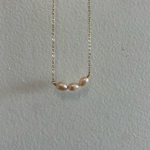 Gold Filled Pink Freshwater Pearl Necklace